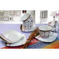 Ensemble de café en céramique mini design personnalisé Haonai, tasse à café décoratif avec soucoupe